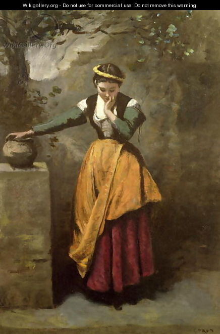 Dreamer at the Fountain, c.1860 - Jean-Baptiste-Camille Corot