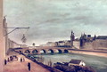View of the Pont au Change from Quai de Gesvres, Summer 1830 - Jean-Baptiste-Camille Corot