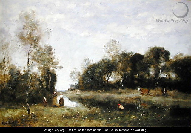 Souvenir of the Bresle at Incheville - Jean-Baptiste-Camille Corot
