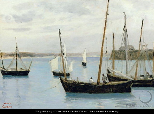 Granville, Fishing Boats, c.1860 - Jean-Baptiste-Camille Corot