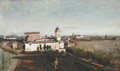 Trinita dei Monti from the Villa Medici, c.1830-34 - Jean-Baptiste-Camille Corot