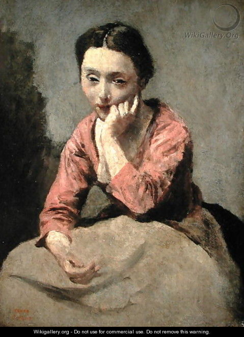 Woman in a Pink Blouse - Jean-Baptiste-Camille Corot