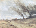 The Gust of Wind, c.1865-70 - Jean-Baptiste-Camille Corot
