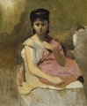 Woman with a Pink Shawl, c.1868 - Jean-Baptiste-Camille Corot