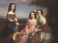 Group portrait of three girls in a landscape - William Bliss Baker