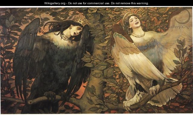 Sirin and Alkonost: Birds of Joy and Sorrow. 1896 - Viktor Vasnetsov