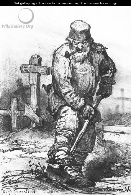 Grave-digger. 1871 - Viktor Vasnetsov Grave-digger. 1871 - Viktor Vasnetsov