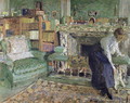 Marguerite Chapin in her Apartment with her dog, 1910 - Edouard (Jean-Edouard) Vuillard