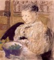Madame Vuillard Podding Peas, 1905 - Edouard (Jean-Edouard) Vuillard