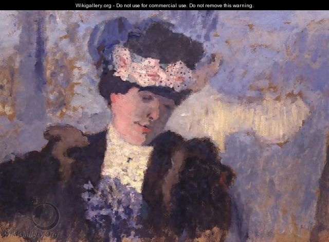 Madame Hessel wearing a Hat decorated with Flowers, c.1905 - Edouard (Jean-Edouard) Vuillard