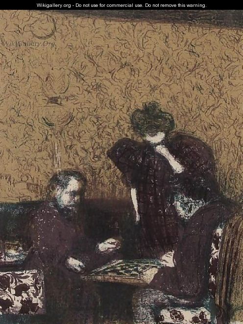Game of Draughts - Edouard (Jean-Edouard) Vuillard