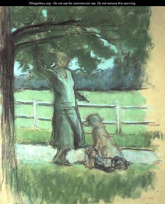 Mrs Hessel in her Garden - Edouard (Jean-Edouard) Vuillard