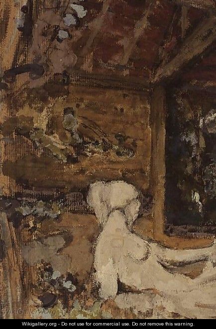 Maillol at work on the Cezanne Memorial, c.1925 (detail-2) - Edouard (Jean-Edouard) Vuillard