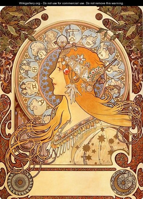 Zodiac, 1896 - Alphonse Maria Mucha
