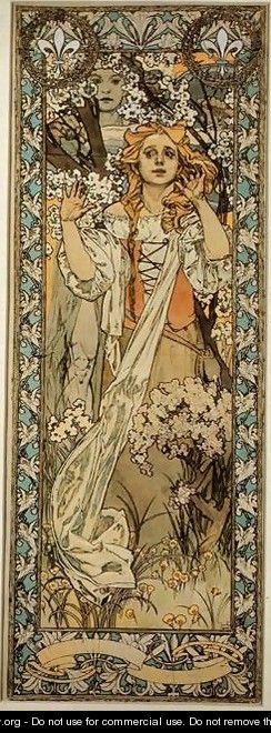 Joan of Arc (Maude Adams), 1909 - Alphonse Maria Mucha