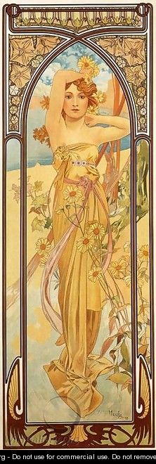 Brightness of Day. From The Times of the Day Series. 1899 - Alphonse Maria Mucha
