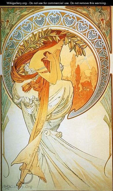 Dance. From The Arts Series. 1898 - Alphonse Maria Mucha