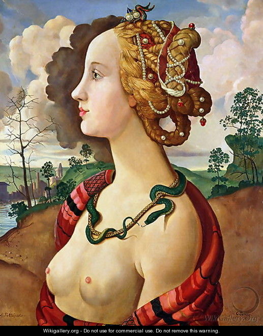 Copy of Simonetta Vespucci (1453-76) by Sandro Botticelli (1444-5-1510) - Konstantin Andreevic Somov Copy of Simonetta Vespucci (1453-76) by Sandro Botticelli (1444-5-1510) - Konstantin Andreevic Somov