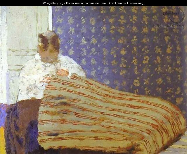 Mrs Vuillard Sewing (Madame Vuillard cousant) 1893 - Edouard (Jean-Edouard) Vuillard