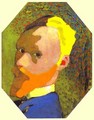 Octagonal Self-Portrait-Autoportrait octogonal. c. 1890 - Edouard (Jean-Edouard) Vuillard