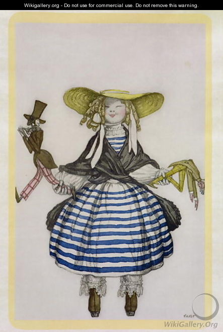 Costume for the Puppet Girl, from La Boutique Fantastique, 1917 - Leon (Samoilovitch) Bakst