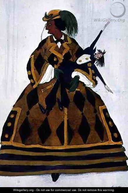 Costume for the Englishwoman, from La Boutique Fantastique, 1917 - Leon (Samoilovitch) Bakst
