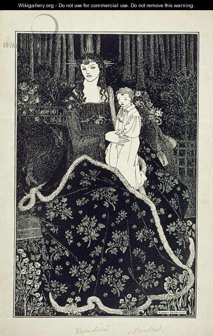 A large Christmas Card, 1895 - Aubrey Vincent Beardsley
