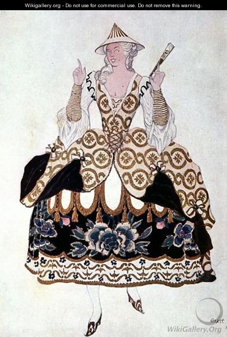 Costume design for a Chinese Lady, from Sleeping Beauty, 1921 - Leon (Samoilovitch) Bakst