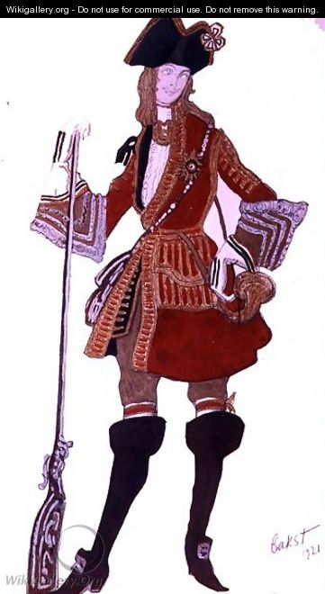 Costume design for Prince Charming Hunting, from Sleeping Beauty, 1921 - Leon (Samoilovitch) Bakst