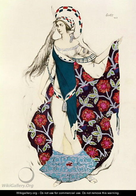Costume design for a woman, from Judith, 1922 - Leon (Samoilovitch) Bakst