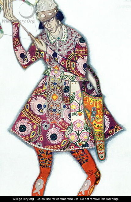Costume design for The Tsarevitch, from The Firebird - Leon (Samoilovitch) Bakst