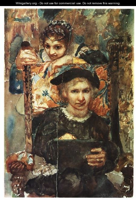Hamlet and Ophelia 1883 - Mikhail Aleksandrovich Vrubel