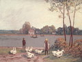 On the Banks of the Loing - Alfred Sisley