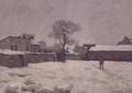 Under Snow: the farmyard at Marly-le-Roi, 1876 - Alfred Sisley