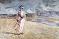 Woman Walking on the Sand - Henry Tonks