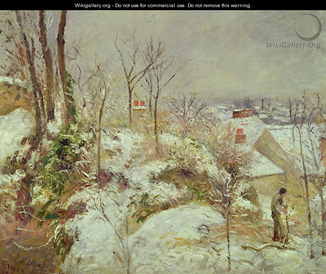 Snow Scene - Camille Pissarro