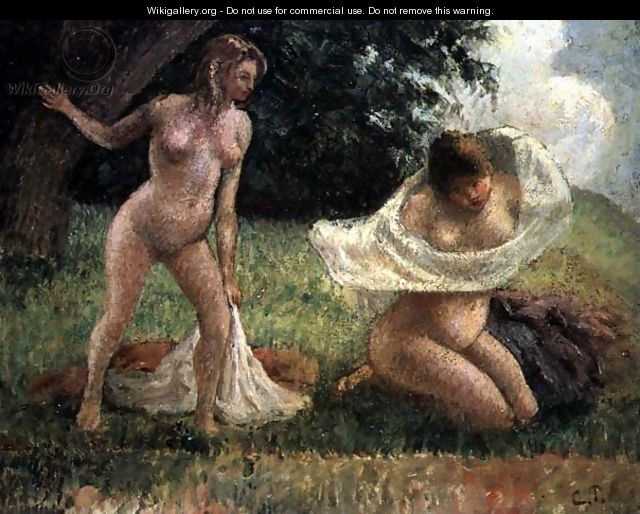 The Bathers - Camille Pissarro