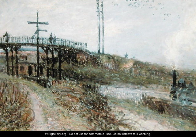 The Footbridge over the Railway at Sevres, c.1879 - Alfred Sisley