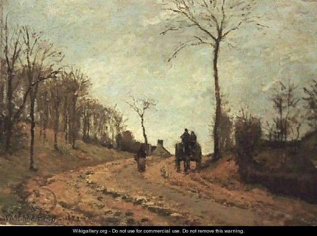 Impression of Winter: Carriage on a Country Road, 1872 - Camille Pissarro