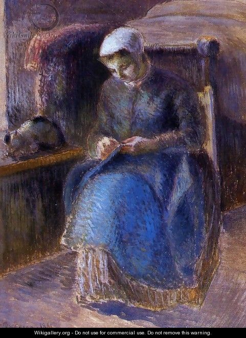 Woman Sewing, 1881 - Camille Pissarro