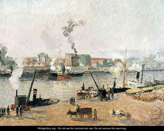 Misty Morning, Rouen, 1896 - Camille Pissarro