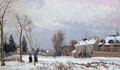 Road from Versailles to Saint-Germain, Louveciennes, and effects of snow, 1872 - Camille Pissarro