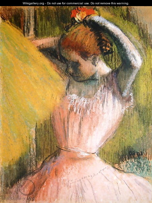 Dancer arranging her hair, c.1900-12 - Edgar Degas