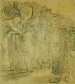 Composition sketch for Christ in the Temple - Max Liebermann