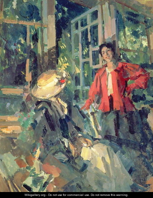 At the Window, 1919 - Konstantin Alexeievitch Korovin