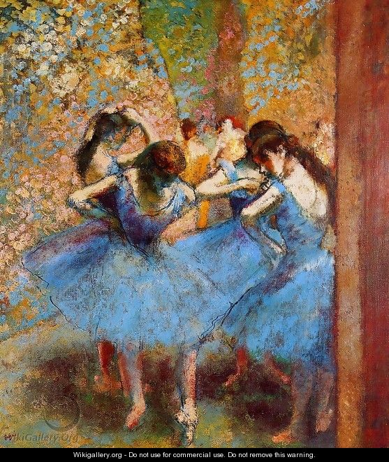 Dancers in blue, 1890 - Edgar Degas