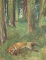 Dead fox lying in the Undergrowth, 1865 - Edgar Degas