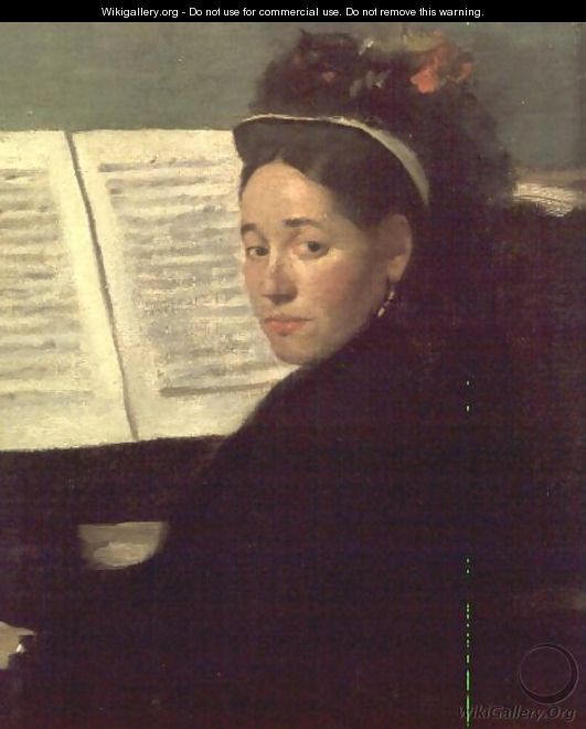 Mademoiselle Marie Dihau (1843-1935) at the piano, c.1869-72 - Edgar Degas