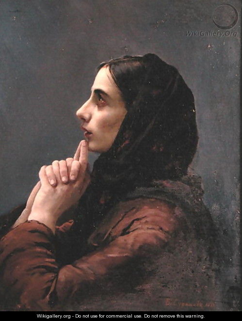 Young Woman at Prayer, 1879 - Vasilij Ivanovic Surikov