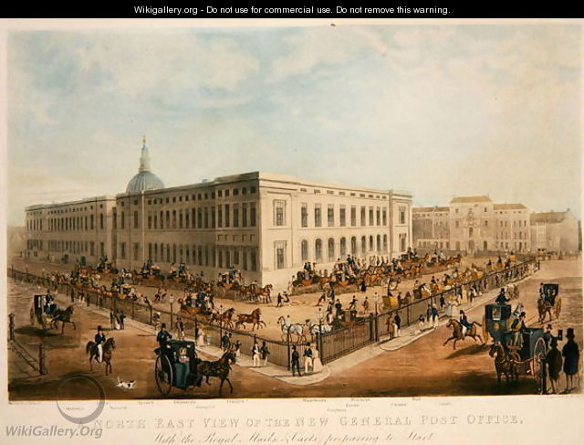 North East view of the New General Post Office - James Pollard